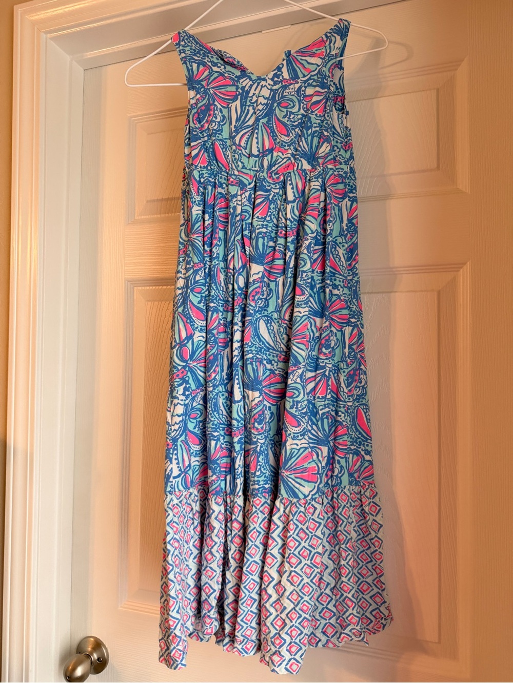 Lilly Pulitzer Girls Small 20th Anniversary Tiered Maxi Dress